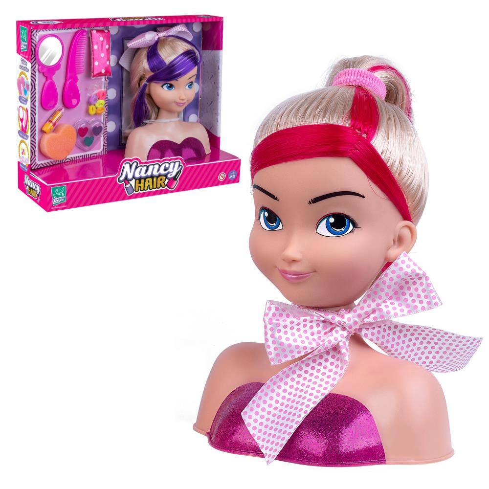 Boneca Princesa Nancy Hair Busto Para Pentear E Maquiar 518