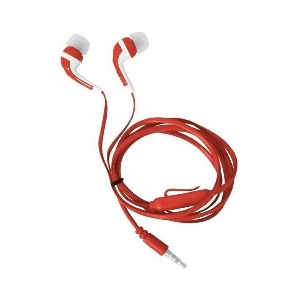 Fone de Ouvido Super Bass 130 c/Microfone Vermelho - Inova