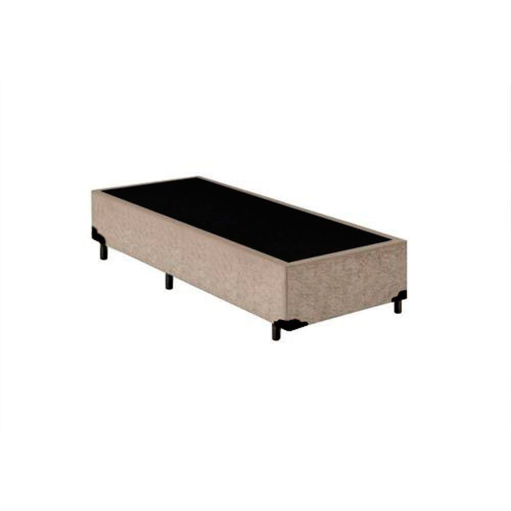 Cama Box Solteirão Belos Sonhos Suede Bege 40x96x203