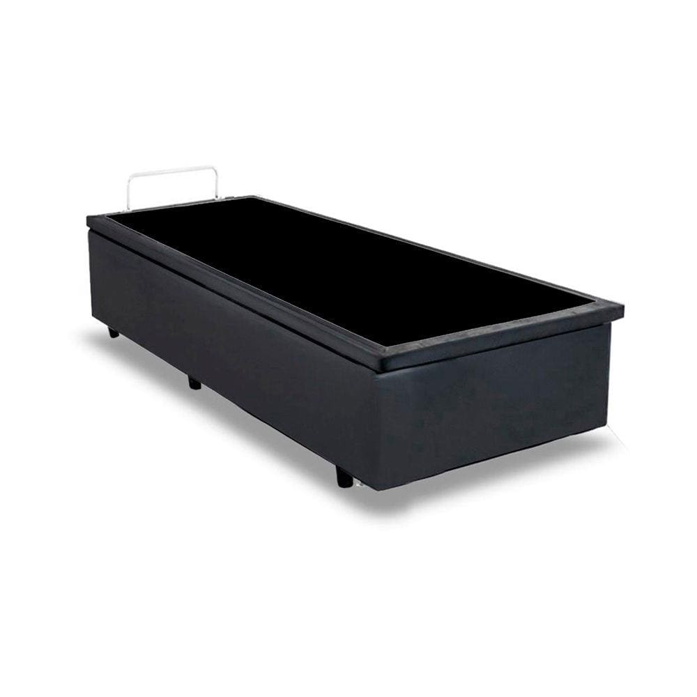 Cama Box Baú Blindado Solteirão AColchoes Sintético Cinza 41x96x203