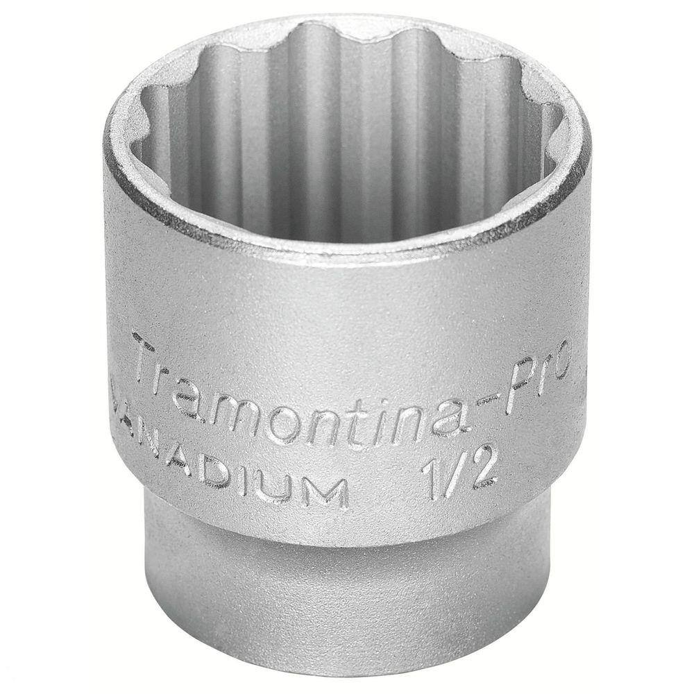Soquete Estriado em Aço Cromo Vanádio 28 mm - Encaixe 1/2" Tramontina PRO Tramontina