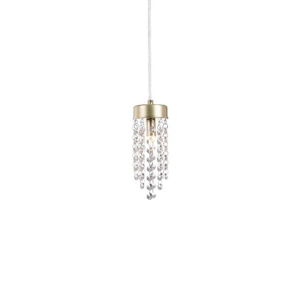 Lustre Pendente Blumenau Cristal Light Dourado G9 Bivolt