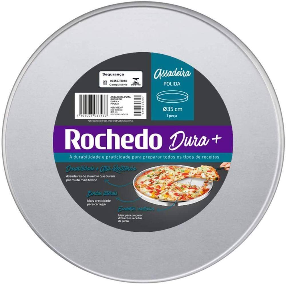 Assadeira de Pizza Polida 35cm Dura+ - Rochedo