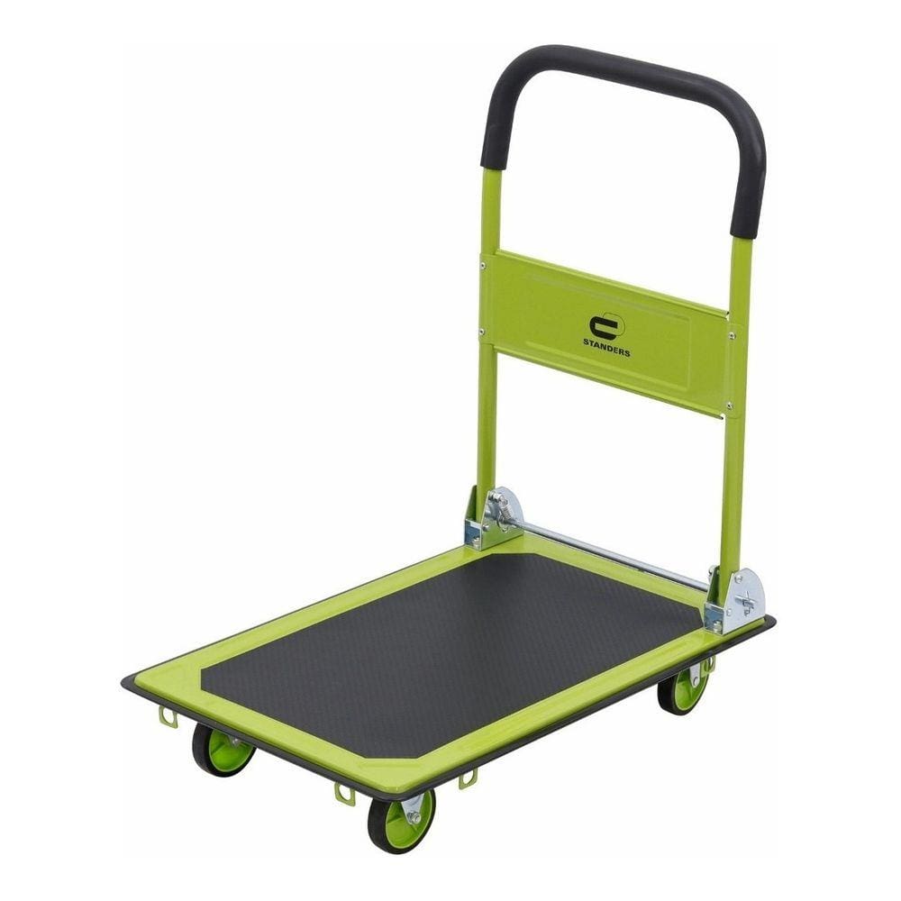 Carrinho De Carga Plataforma Dobravel 150kg Aço Roda Maciça