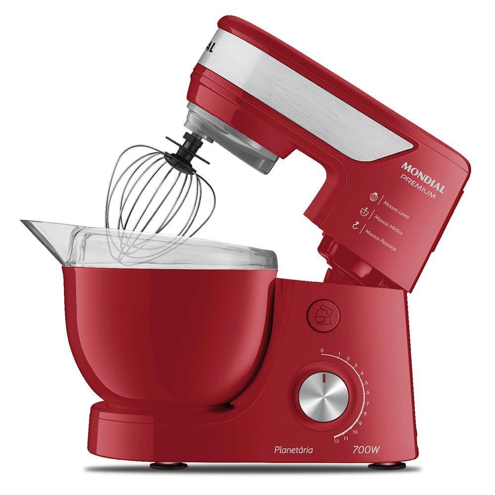 Batedeira Planetária Mondial Premium BP-01P-R