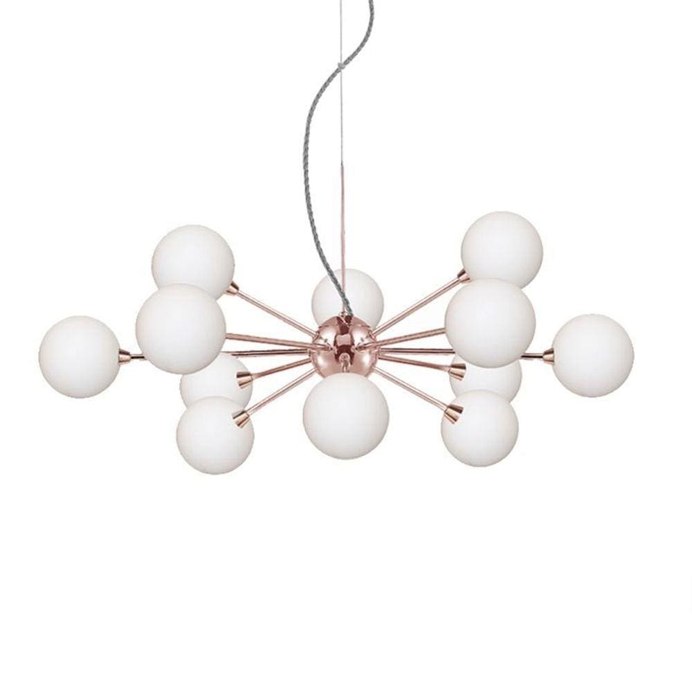 Lustre Pendente Quality Atomy 1269 G9 Bivolt Cobre / Branco