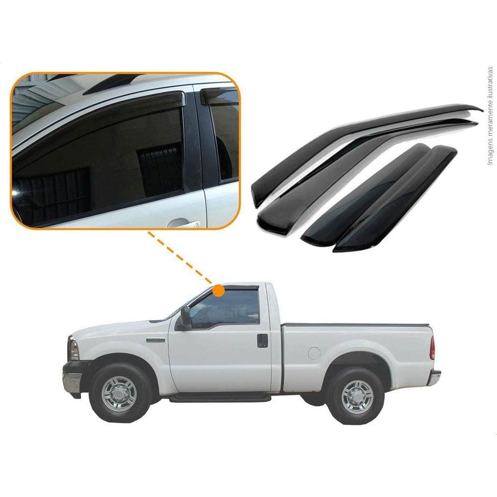 Calha De Chuva Ford F-250/F-350/F-4000 2 Portas 1999 A 2011