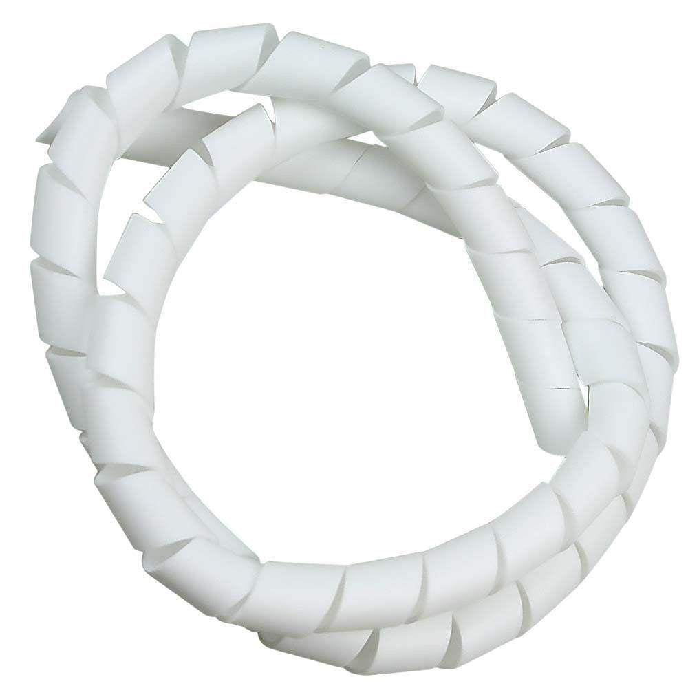 Organizador de fios e cabos espiral 1” 1 mt branco