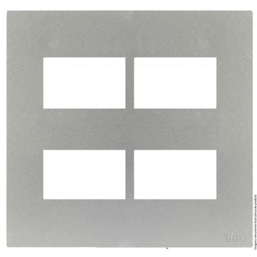 Placa Para 4 Modulos Separados Com Suporte 4X4 Brs12465-6Pr.