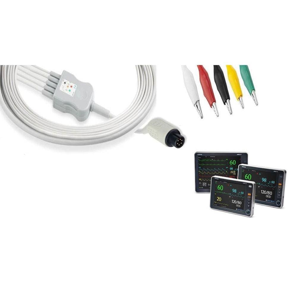 Cabo Paciente Ecg 5 Vias - Comp. Mindray - Jacaré - Anvisa