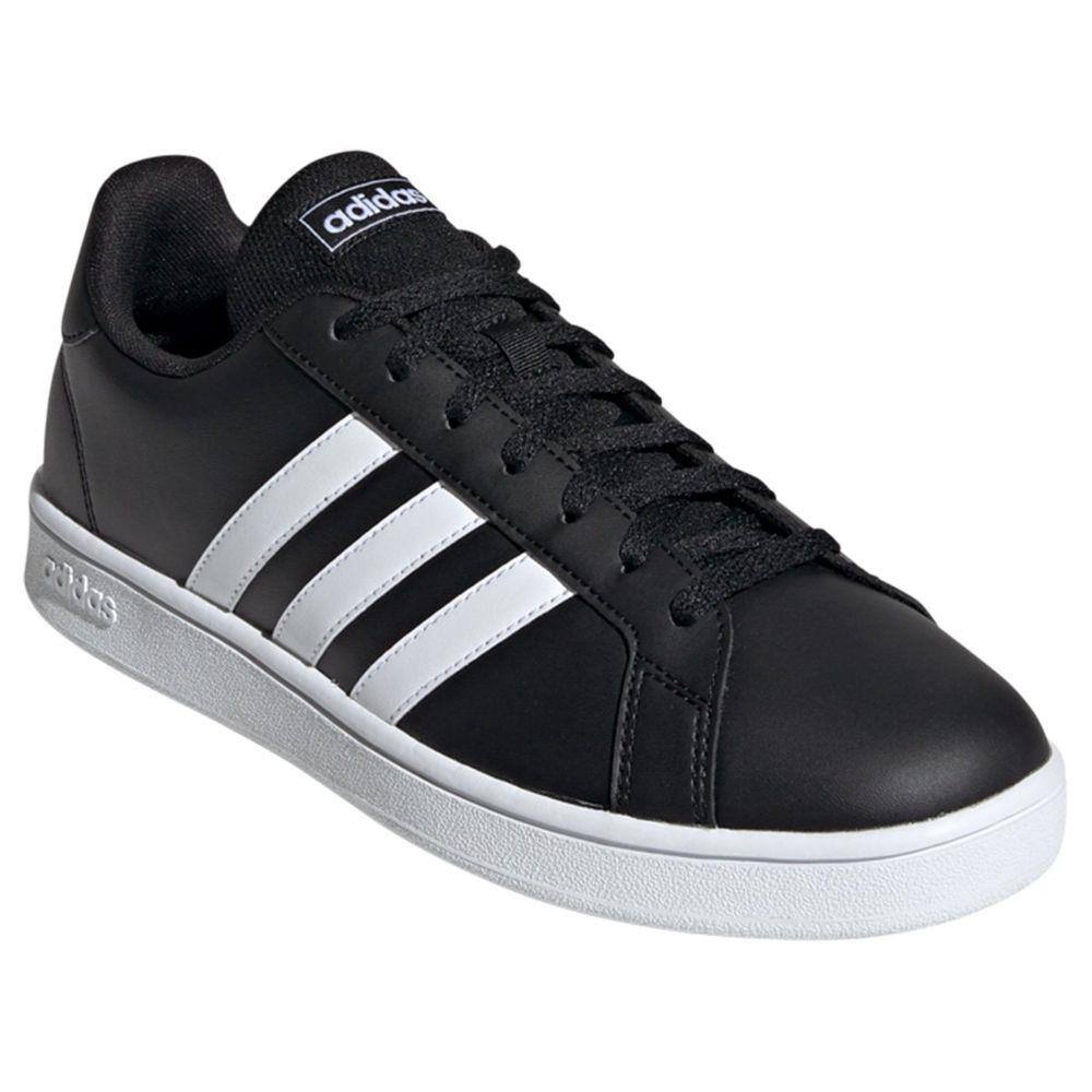tênis branco e preto da adidas