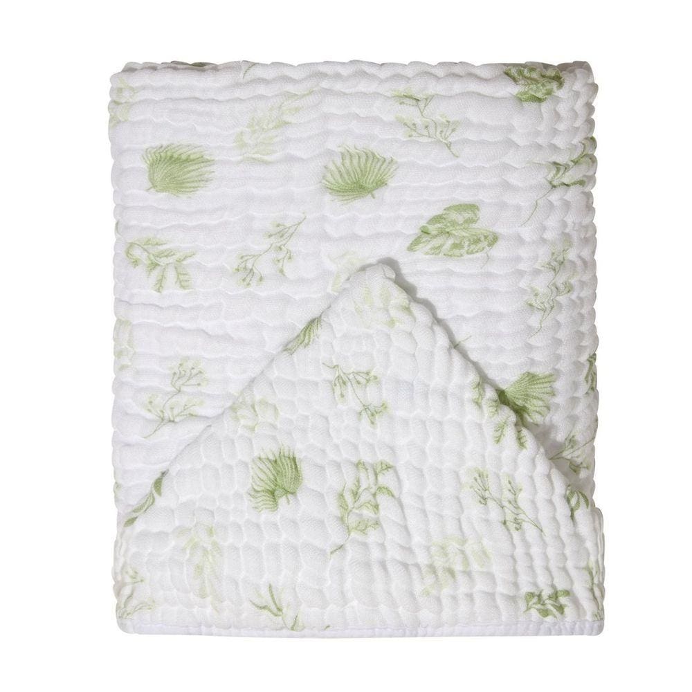 Toalha De Banho Soft Bamboo Mami Com Capuz 1,15M X 85Cm - Folhagem Verde