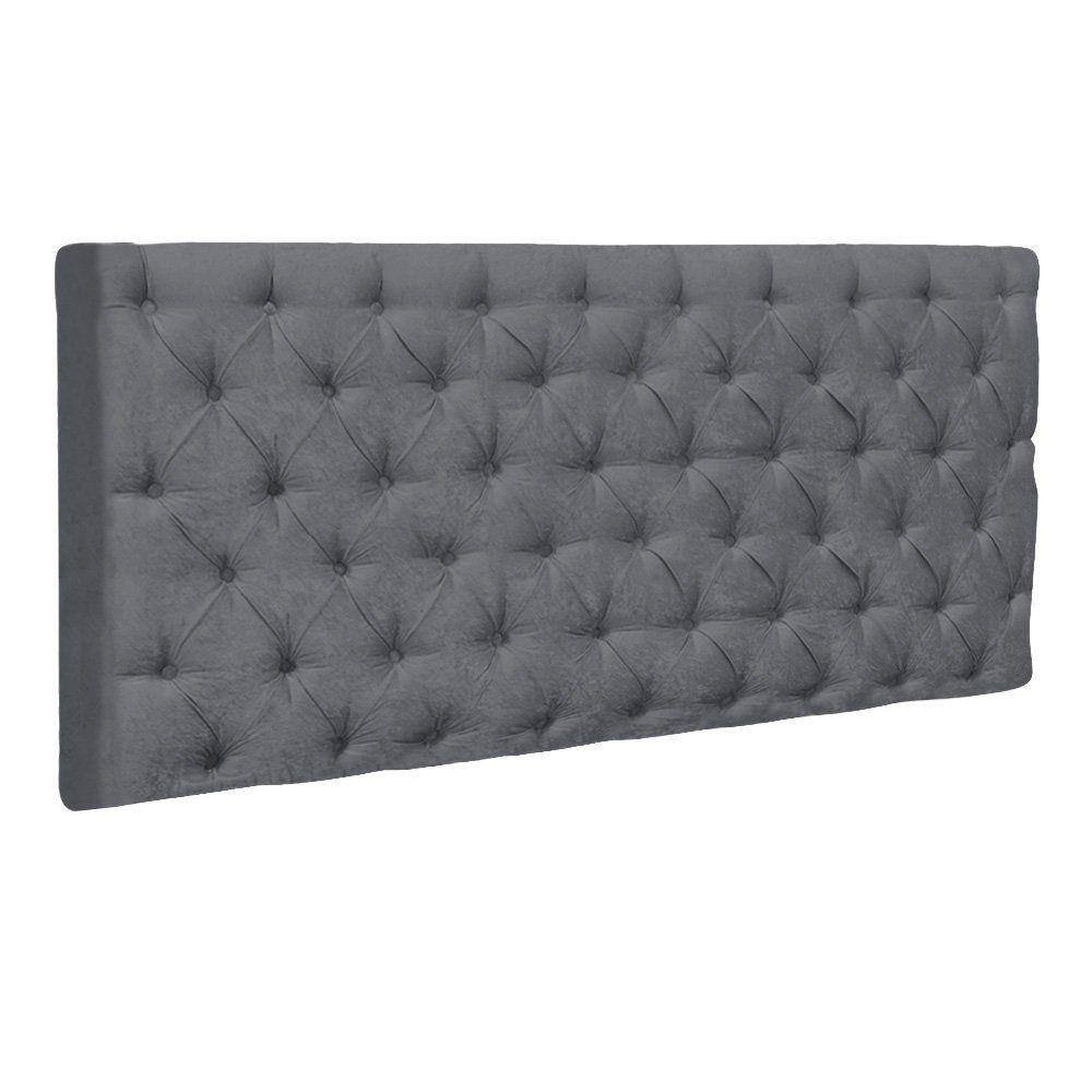 Cabeceira Painel Cristal para Cama Box Casal 1,40 m Suede 1403 - D`Rossi