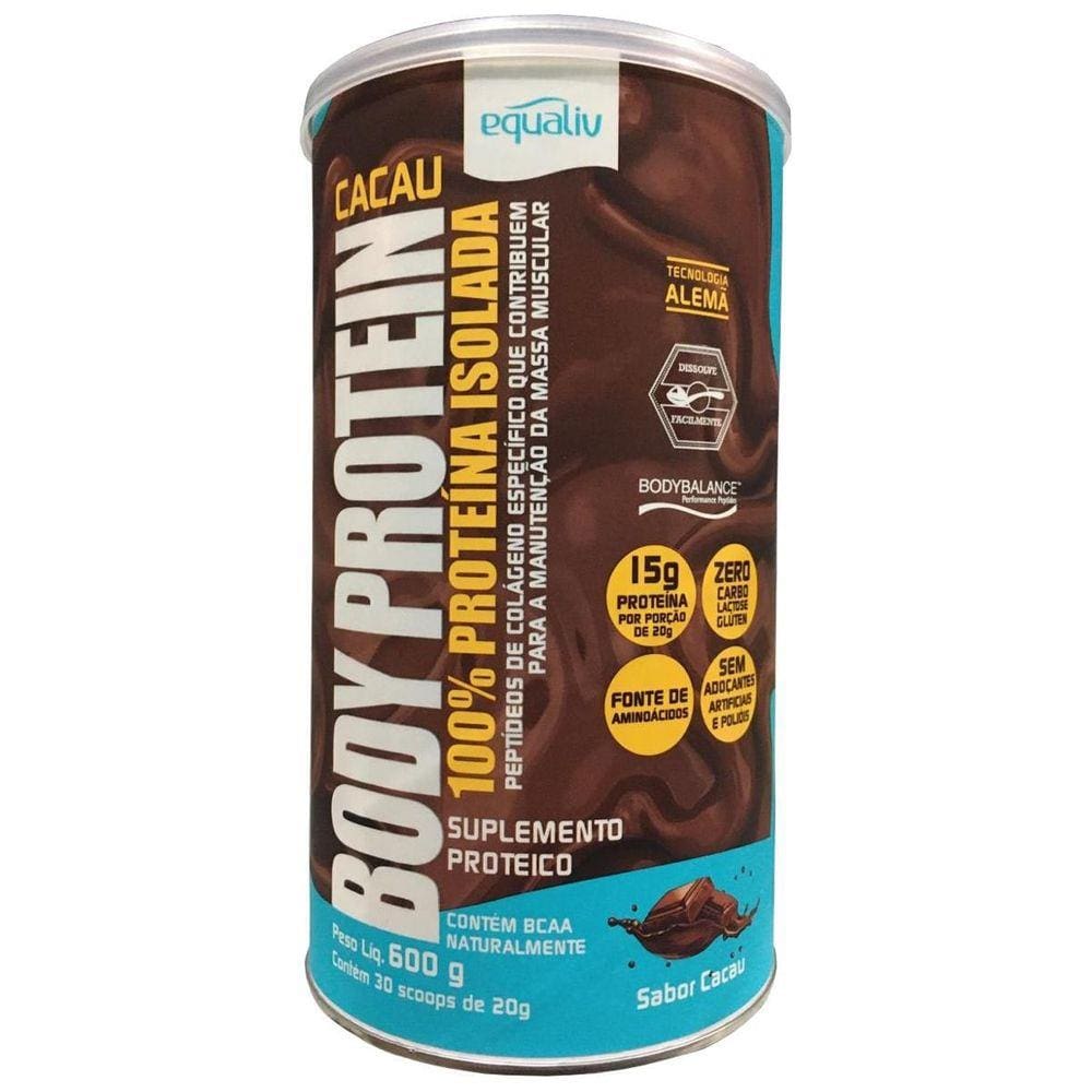 Equaliv Body Protein Cacau 100% Isolado Colágeno Hidro 600G