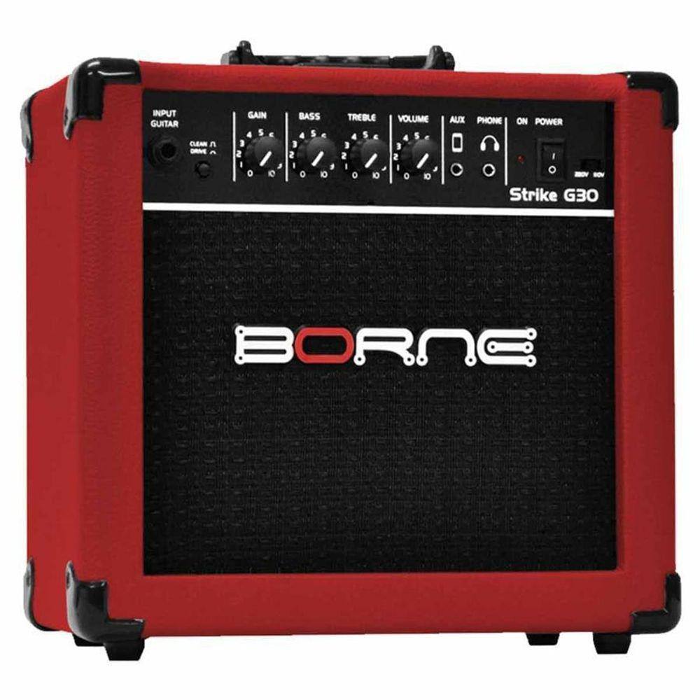 Amplificador Guitarra Borne Strike G30 Vermelho