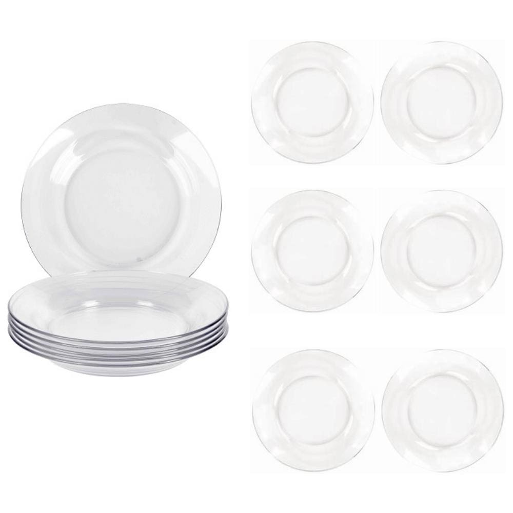 Prato Vidro Redondo Fundo Para Refeições 22Cm Nadir C/6 Um