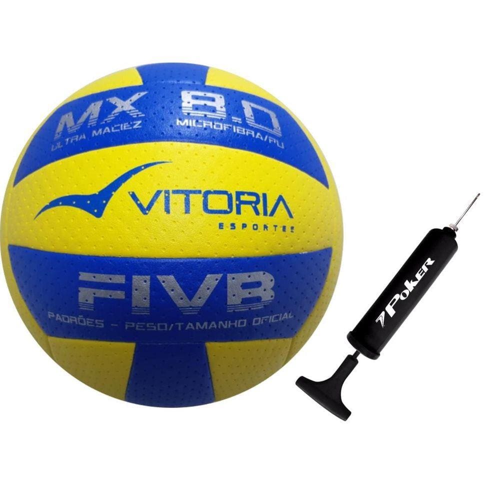 Bola Volei Oficial Vitoria Mx 8.0 Pro Ultra Macia C Bomba Ar