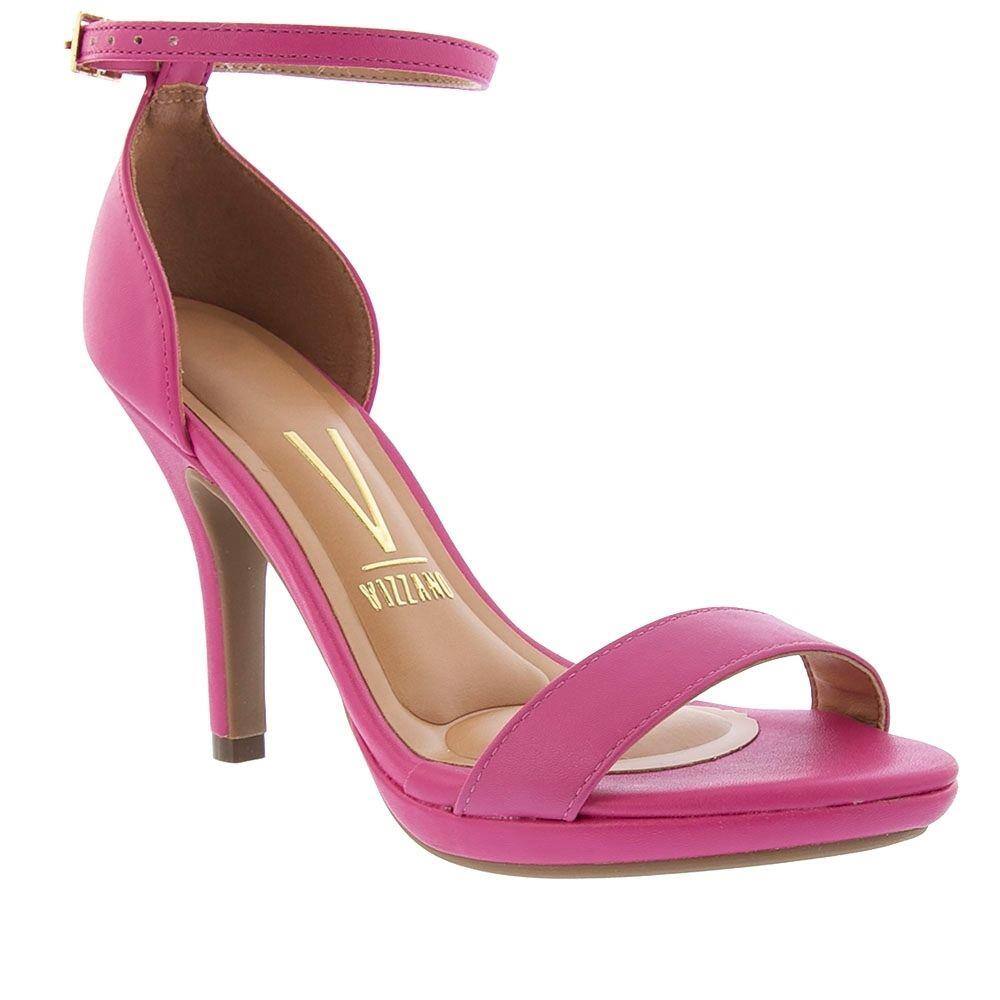 Sandália Vizzano Salto Fino Detalhe Tiras Pink | Extra