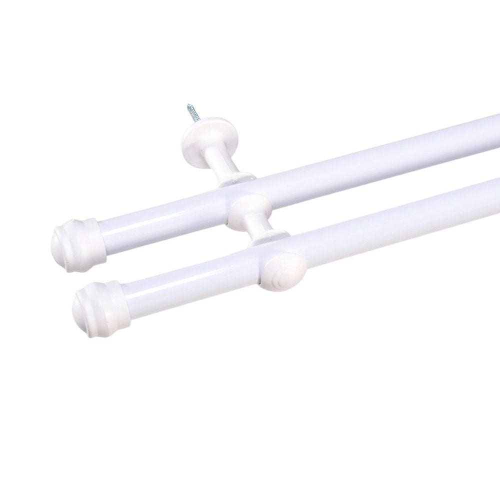 Varão Duplo Para Cortina De 2 Metros 19Mm- Branco