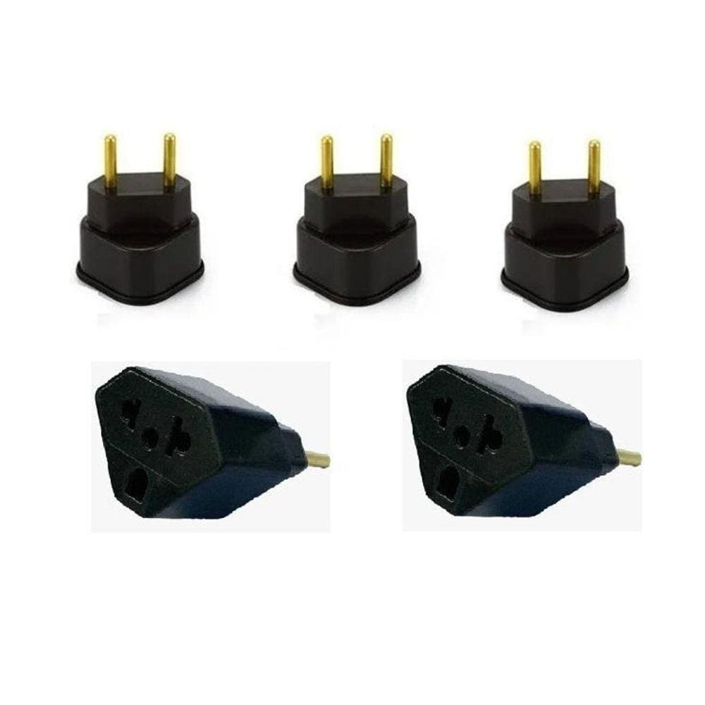 Kit 3 Adaptador Tomada Triangular, Tê , Pino - 20 Amperes