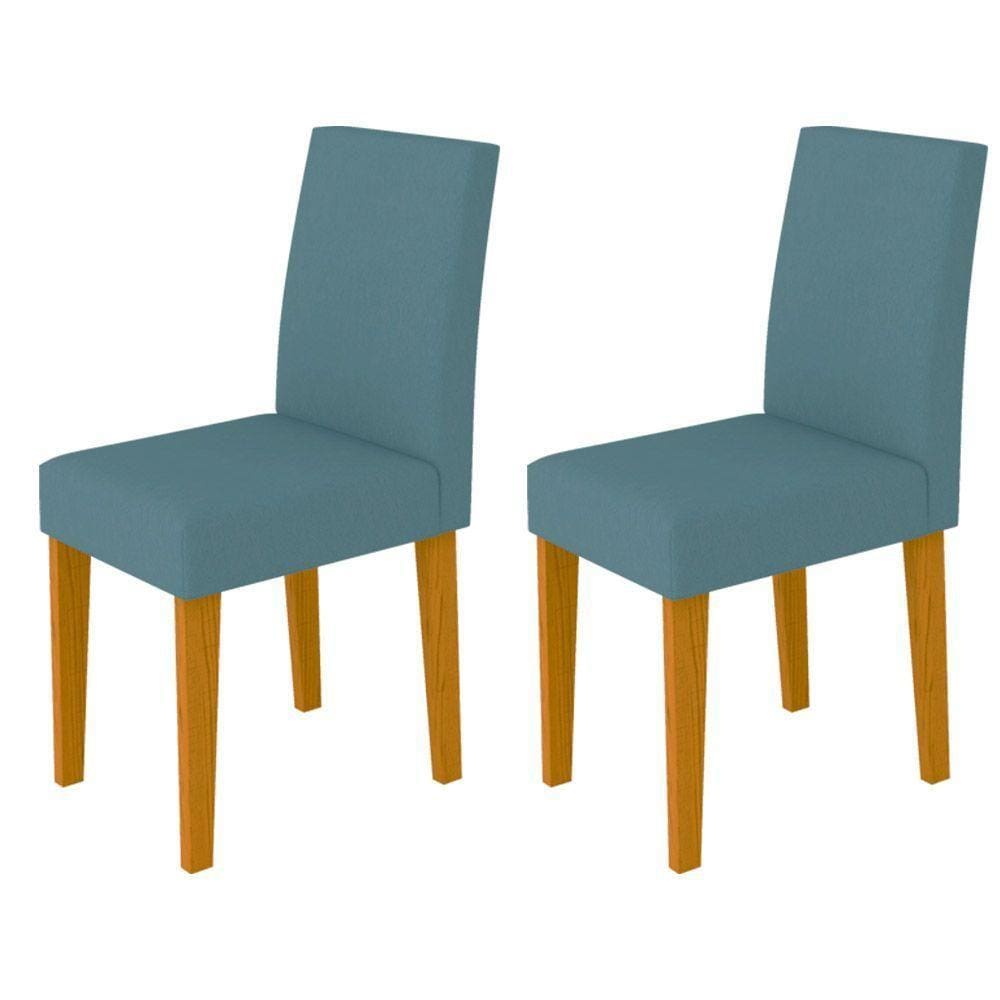 2 Cadeiras Sala De Jantar Giovana Ypê Azul Claro Wd26
