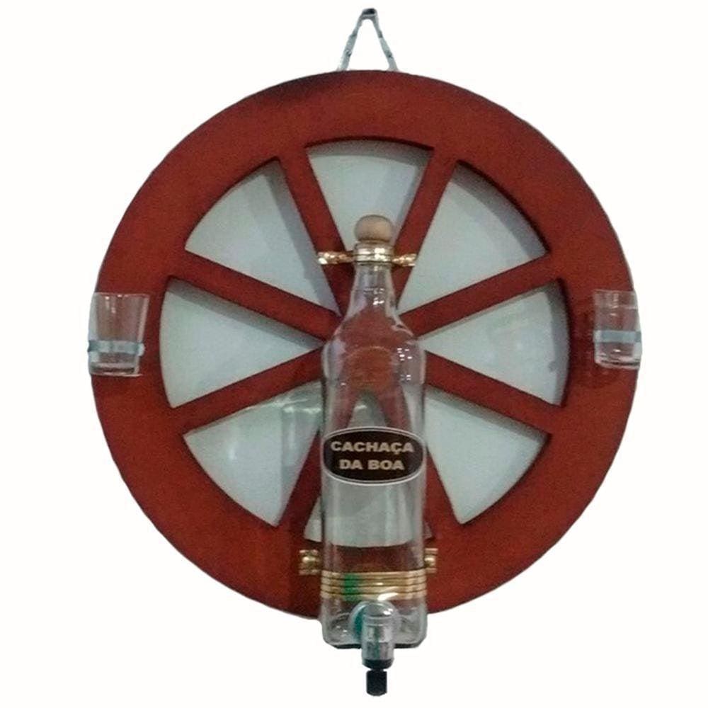Pingometro De Parede Decor - Roda De Carroça Amadeirada