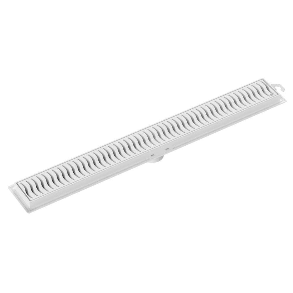 Ralo Linear Tigre 50Cm Com Grelha Branca Em Pvc 27265219