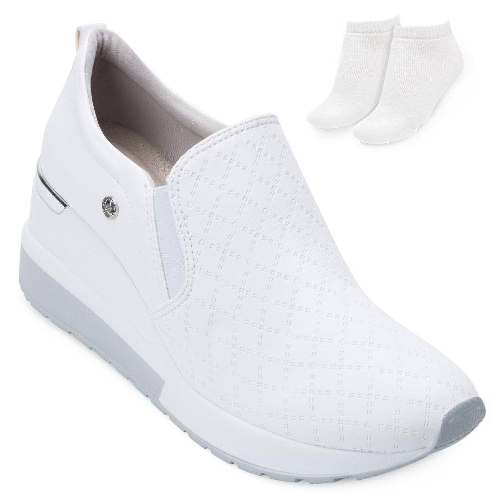 Tenis slip on via uno texturizado feminino | Extra