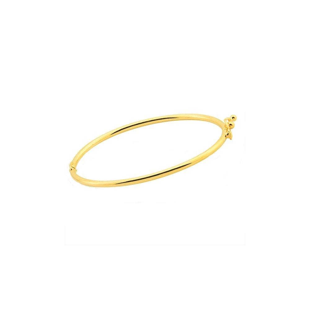 Bracelete Liso Banhado Ouro 18K