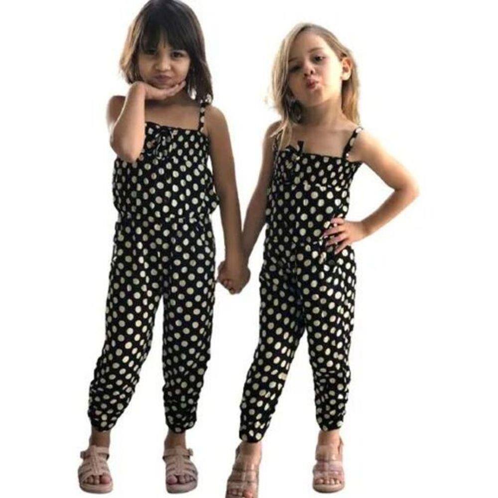 Conjunto Macacão Infantil Malha Leve Alça Ajustável R15