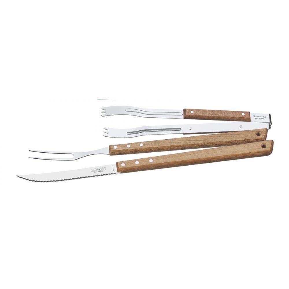 Kit Para Churrasco Em Inox Polywood Com 3 Peças 26499/045 Ma