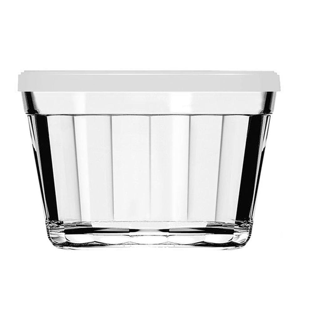 Tigela Americano 350ml com Tampa Branca - Dislar