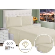 Lençol Casal 3 Peças 400 Fios Toque Macio Ponto Palito Casa Dona