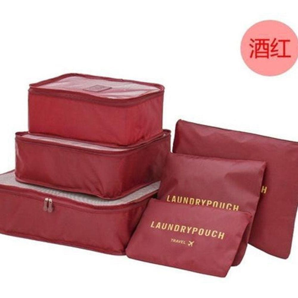 2 Kit 6 Peças Necessaire Organizadora Mala Viagem Travel Bag