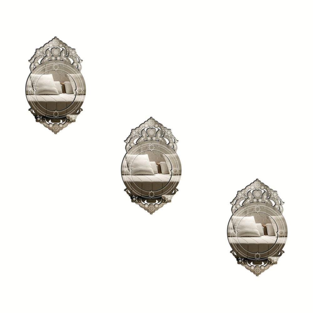 Kit 3 Espelhos Decorativos Venezianos Pegui 32X19 3887