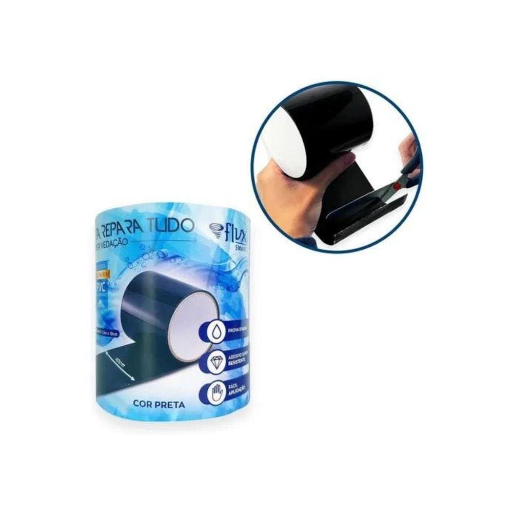 Fita Adesiva Para Reparos Repara Tud Black Cola Tudo Remendo