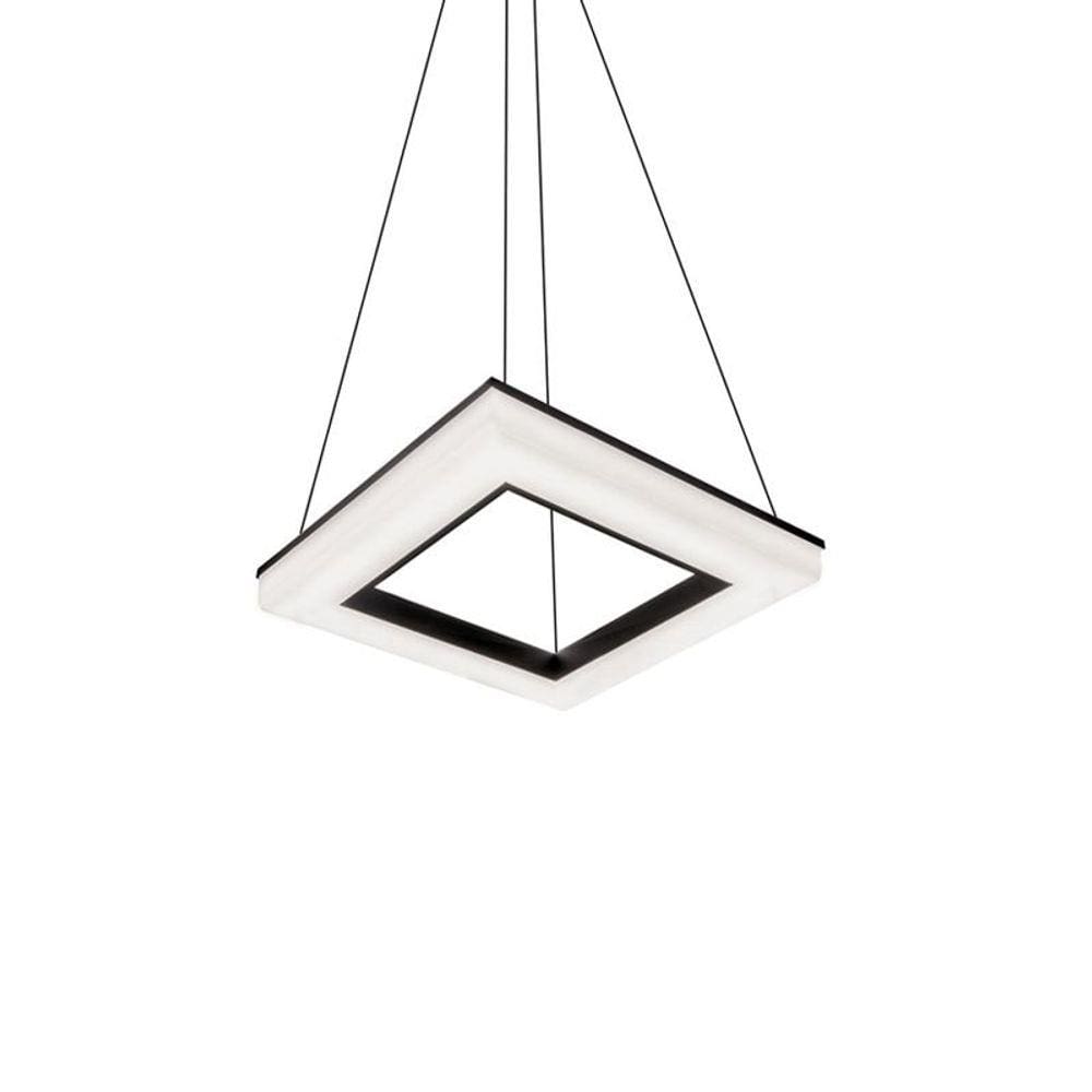 Lustre Pendente Newline Pixel 496 Led Bivolt Preto 3000K Luz Amarela