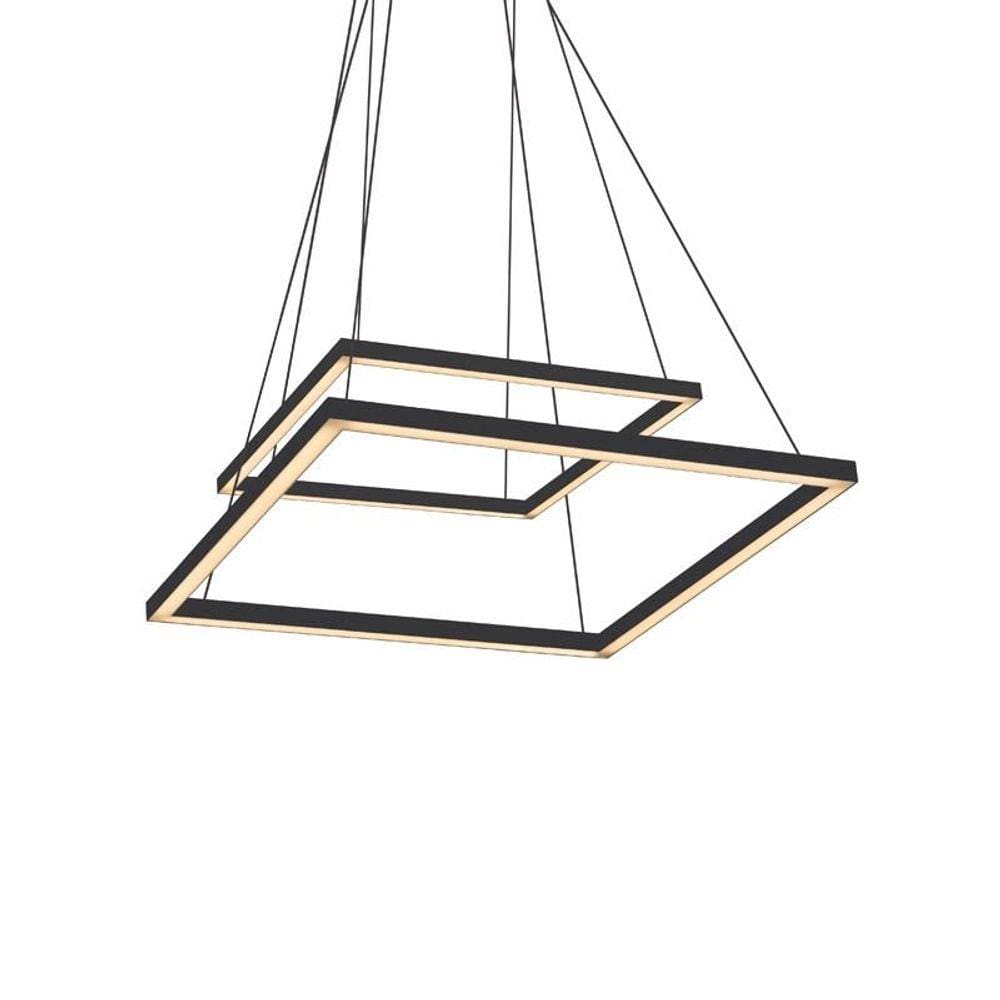 Lustre Pendente Newline Fit Led 746 Bivolt Preto 3000K Luz Amarela