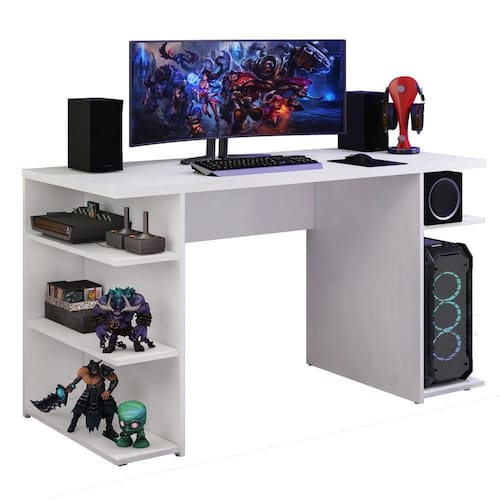 Mesa para Computador Gamer Preta 9414 Madesa - Madesa Móveis