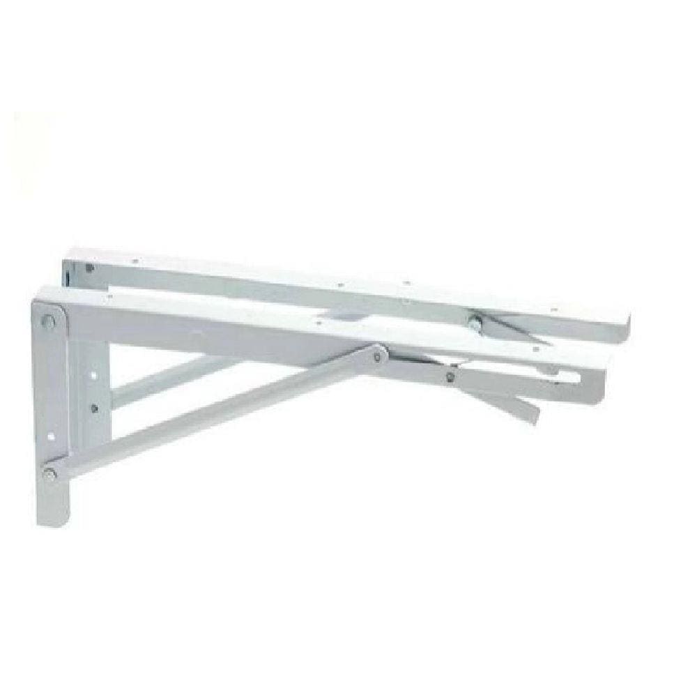 Suporte Dobrável P/ Mesas e Prateleiras 40Cm Branco