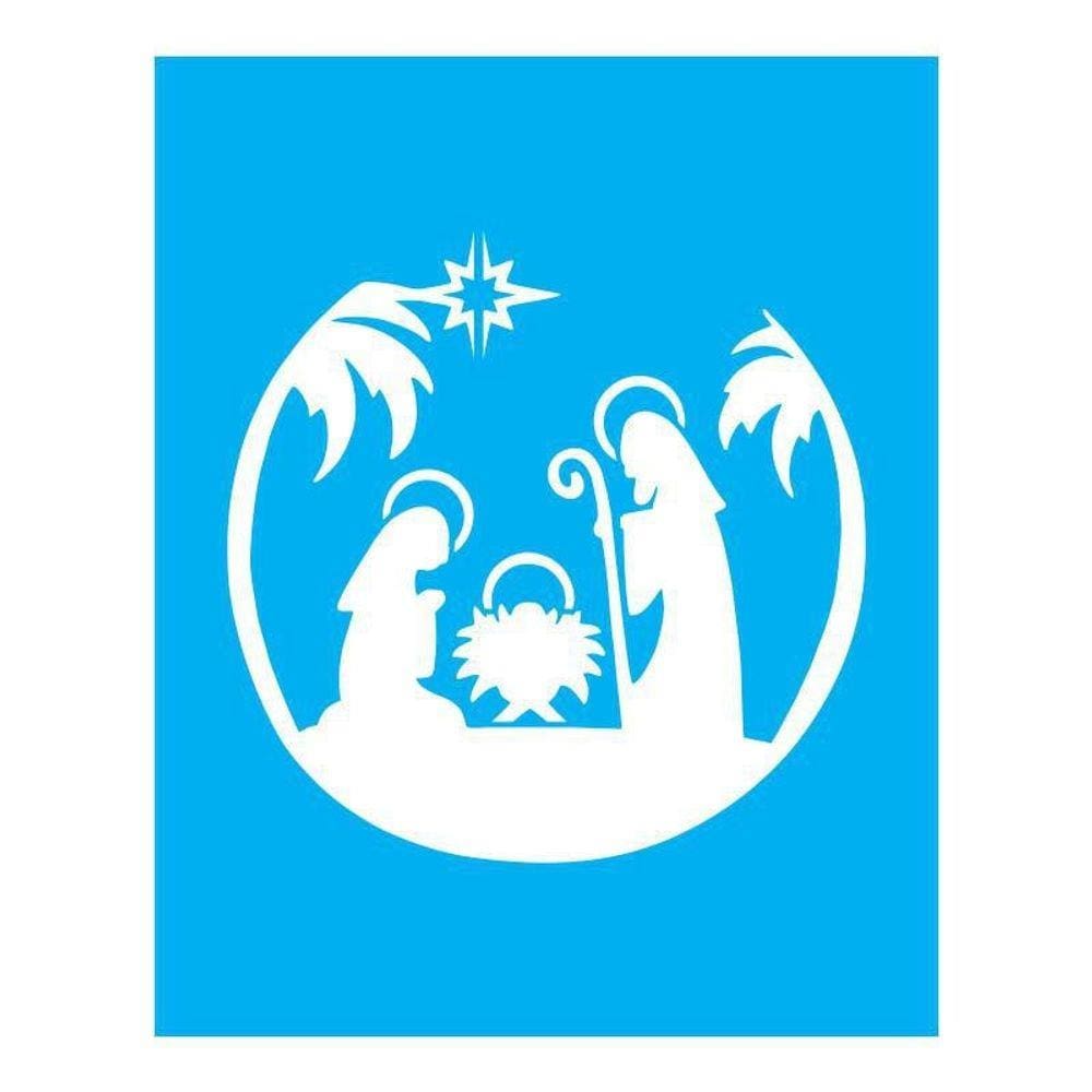 Stencil Tamako Presépio Natal - 20X25Cm - Ref B119