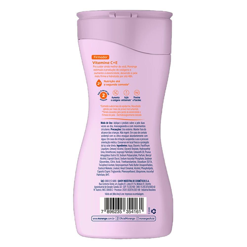 Creme Hidratante Corporal Monange Firmador Q10 Vitamina C + E 200ml