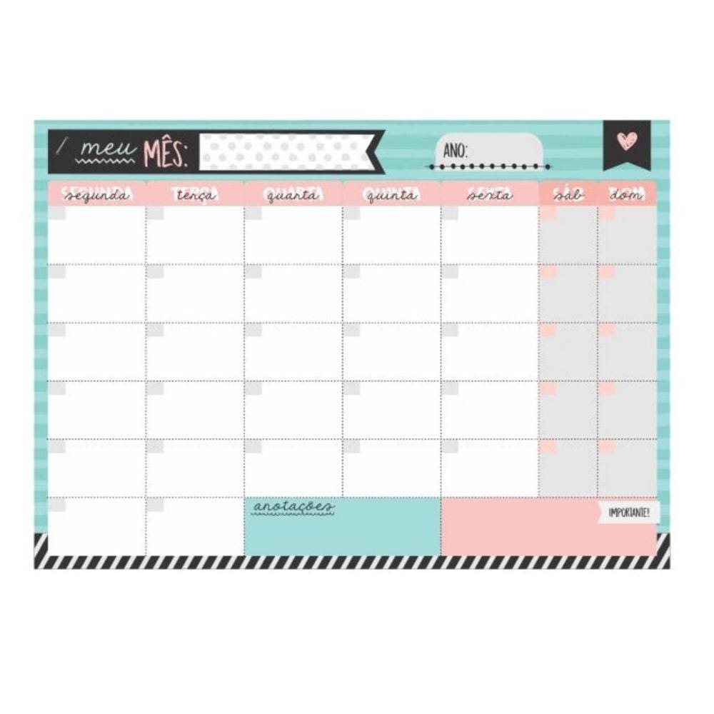 Ímã De Geladeira Porta Recados Anotações Planner Semanal