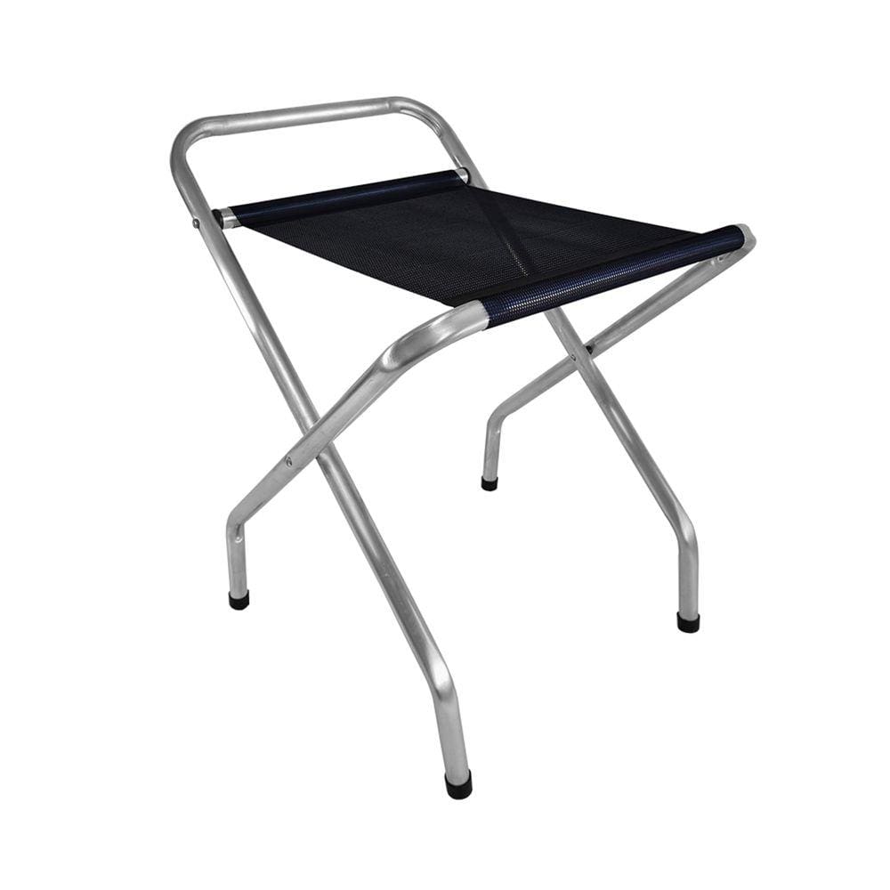 Suporte De Malas Alumínio Com Encosto Dobrável Hotel Até 100kg - 648 Zaka