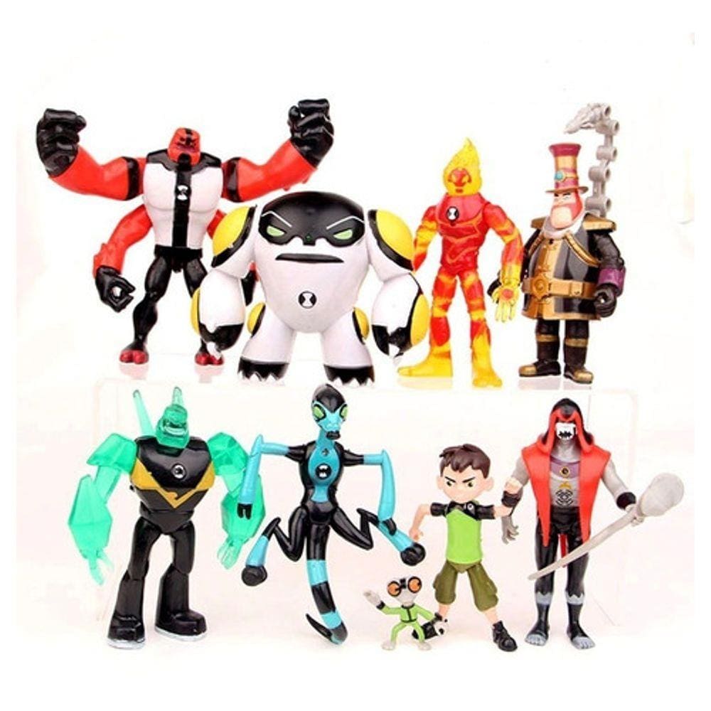 Kit 9 Bonecos Ben 10 Tennyson Quatro | Extra