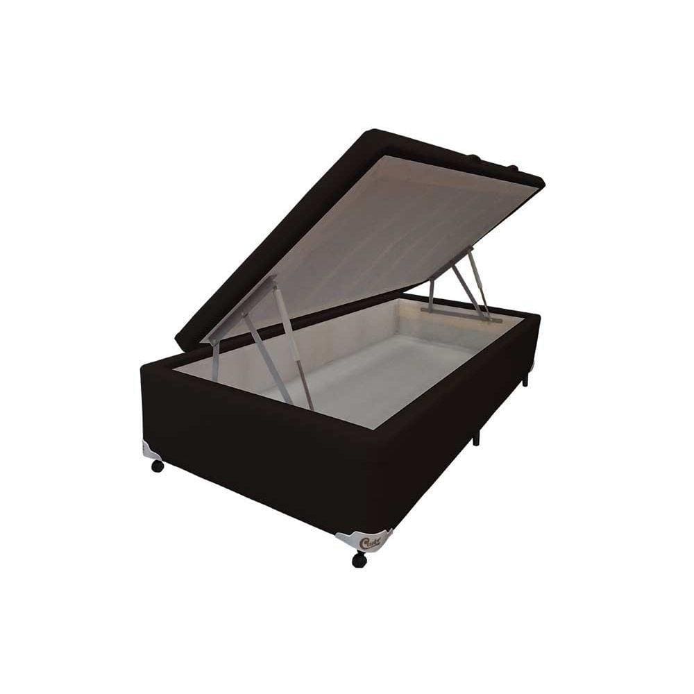 Cama Box Baú Castor Universal Preto New Box Baú Solteiro 78