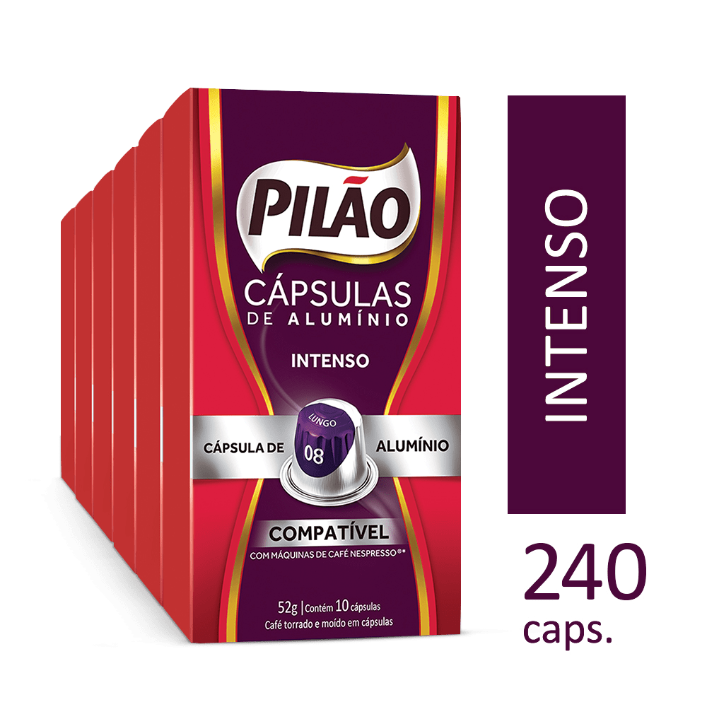 Kit 240 Cápsulas Café Pilão Intenso 8