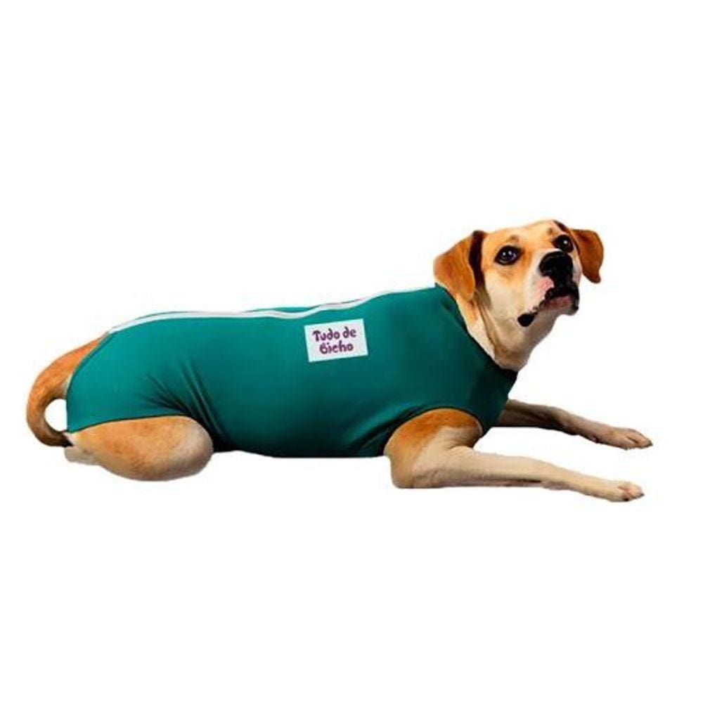 Roupa Pós Cirúrgica Tudo De Bicho Zíper Verde - Tam. 07