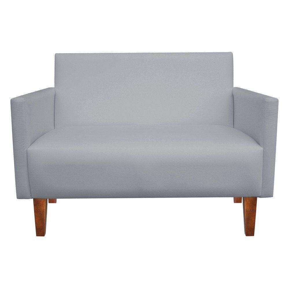 Sofá Retrô Namoradeira Compacta Jade 2 Lugares Corino Pés
