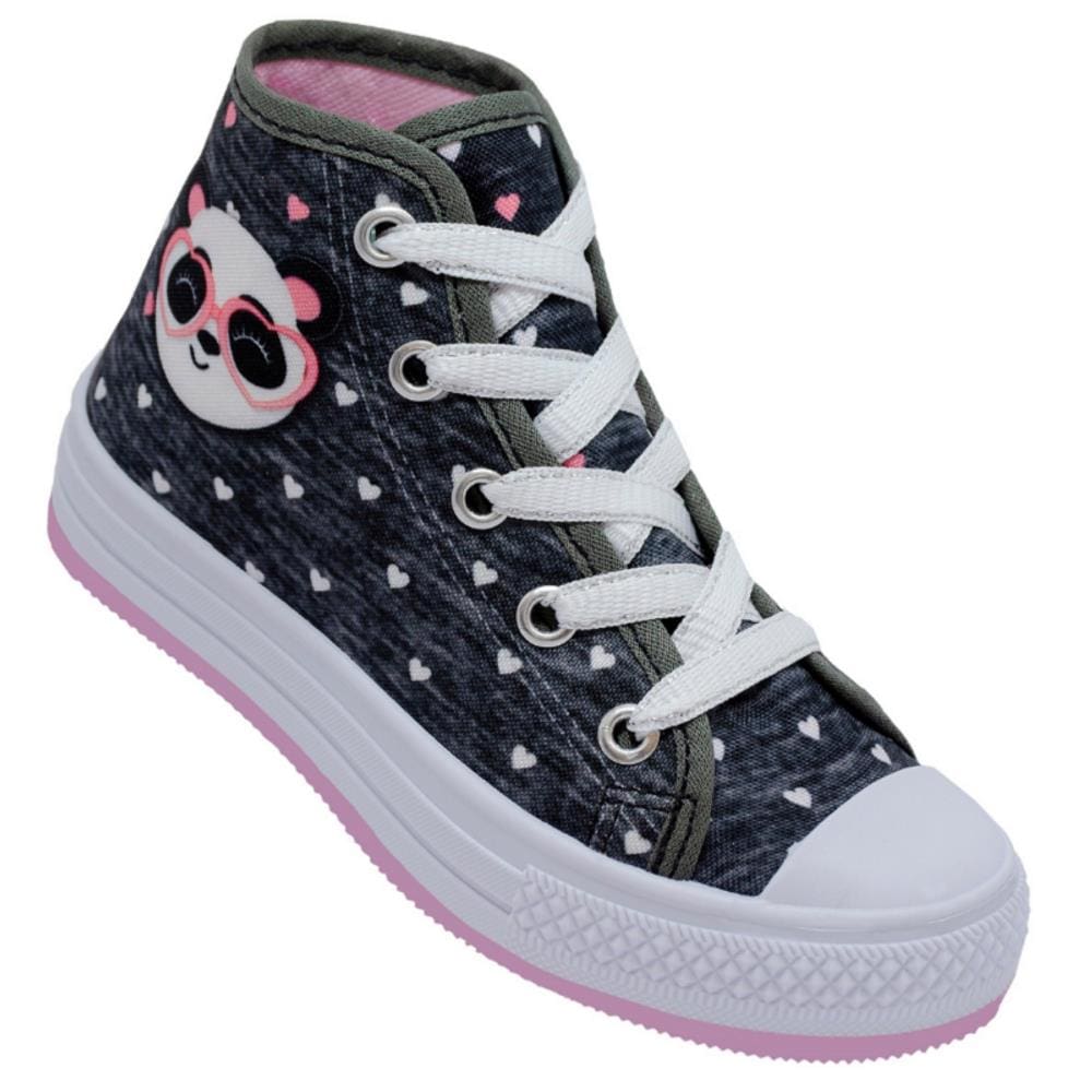 Tênis Infantil Meninas Botinha De Personagem Bota Fofa